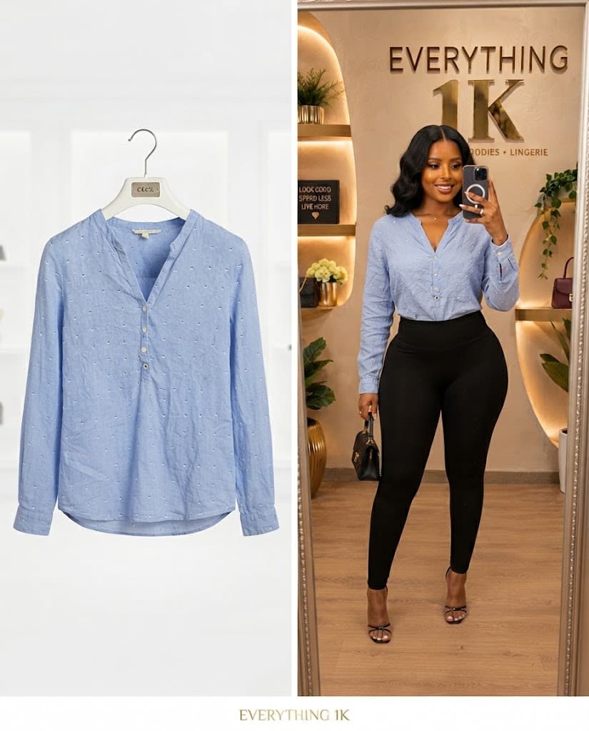 Light Blue Corporate Button-Down Shirt