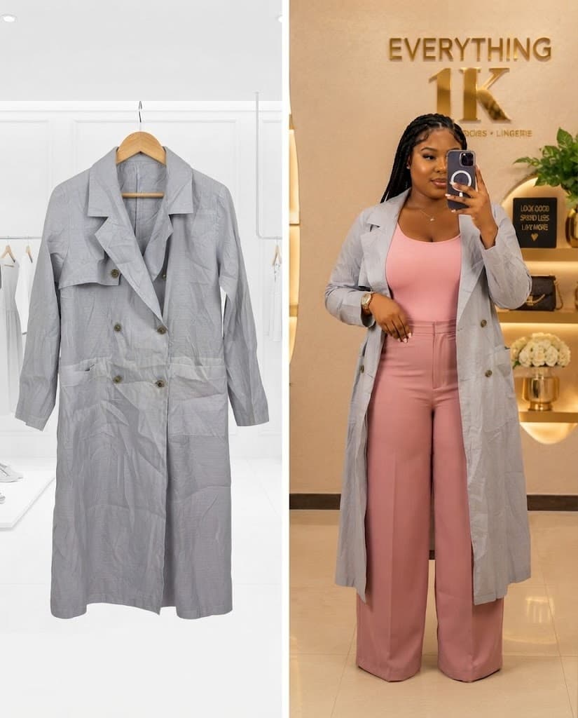 Classic Double-Breasted Trench Coat