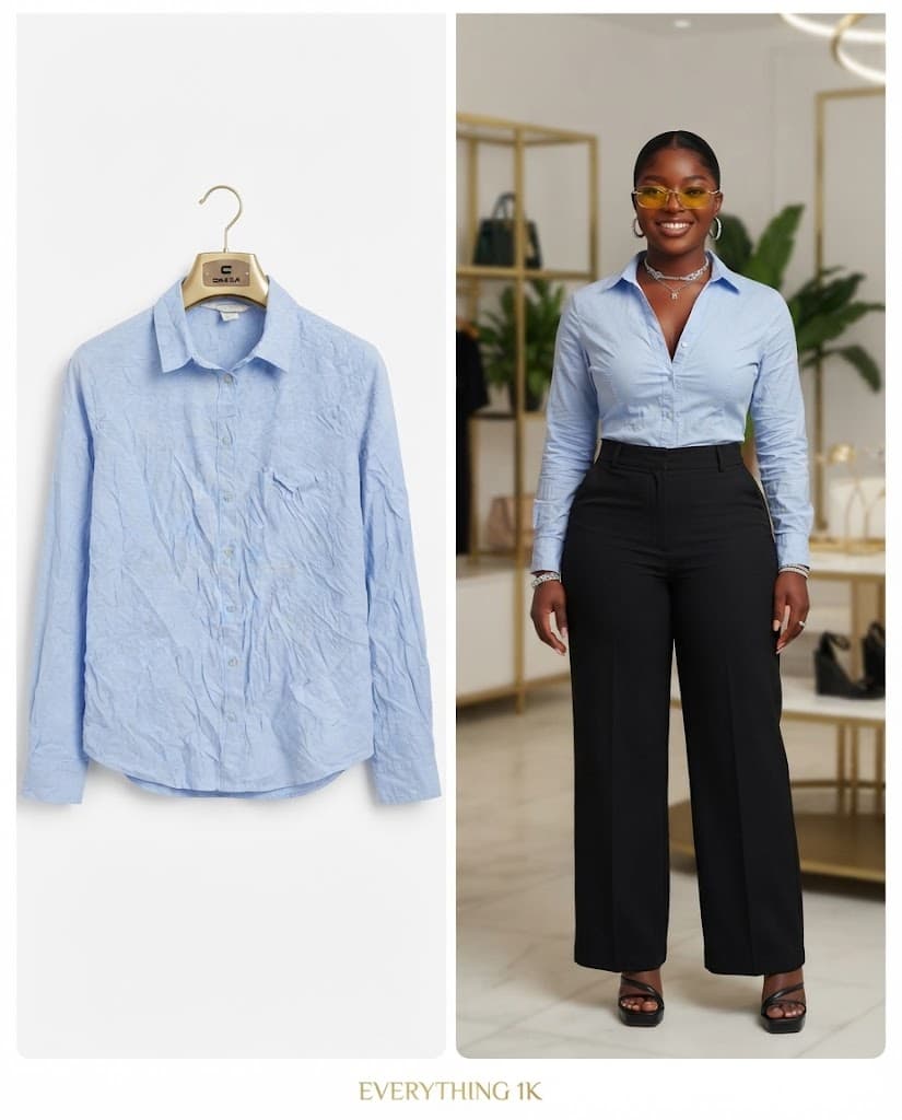Corporatr light Blue Long-Sleeve Button-Down Shirt