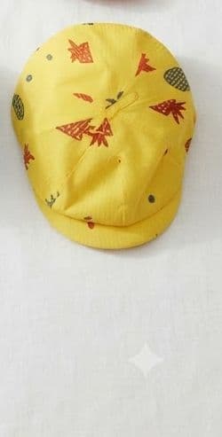 Kids Yellow Red Abstract Pattern Flat Cap