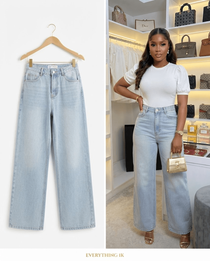 Wide-Leg Light Wash boyfriend Jean 26
