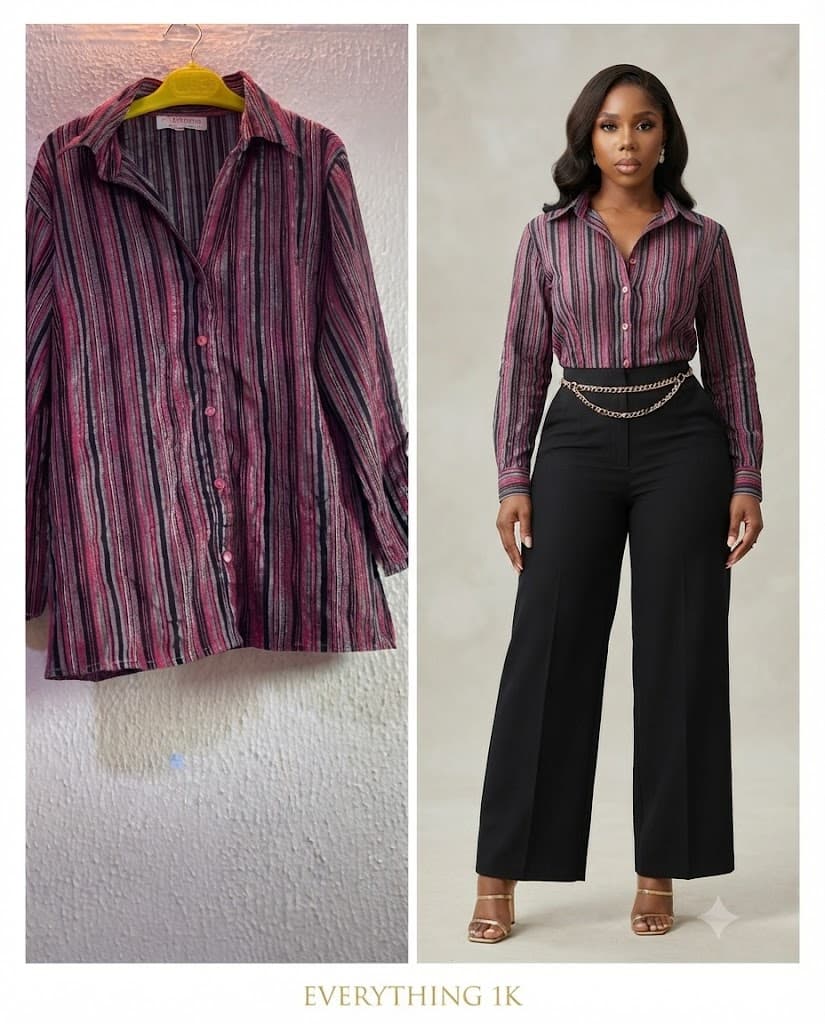 Classic Striped Pink, Black &Grey Shirt – Smart Casual & Corporate Style