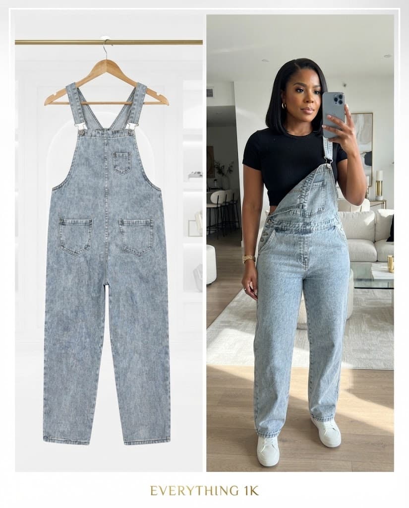 Acid-Wash Relaxed Overalls