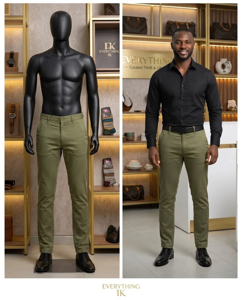 Casual Straight-Leg Trousers/ Chinos