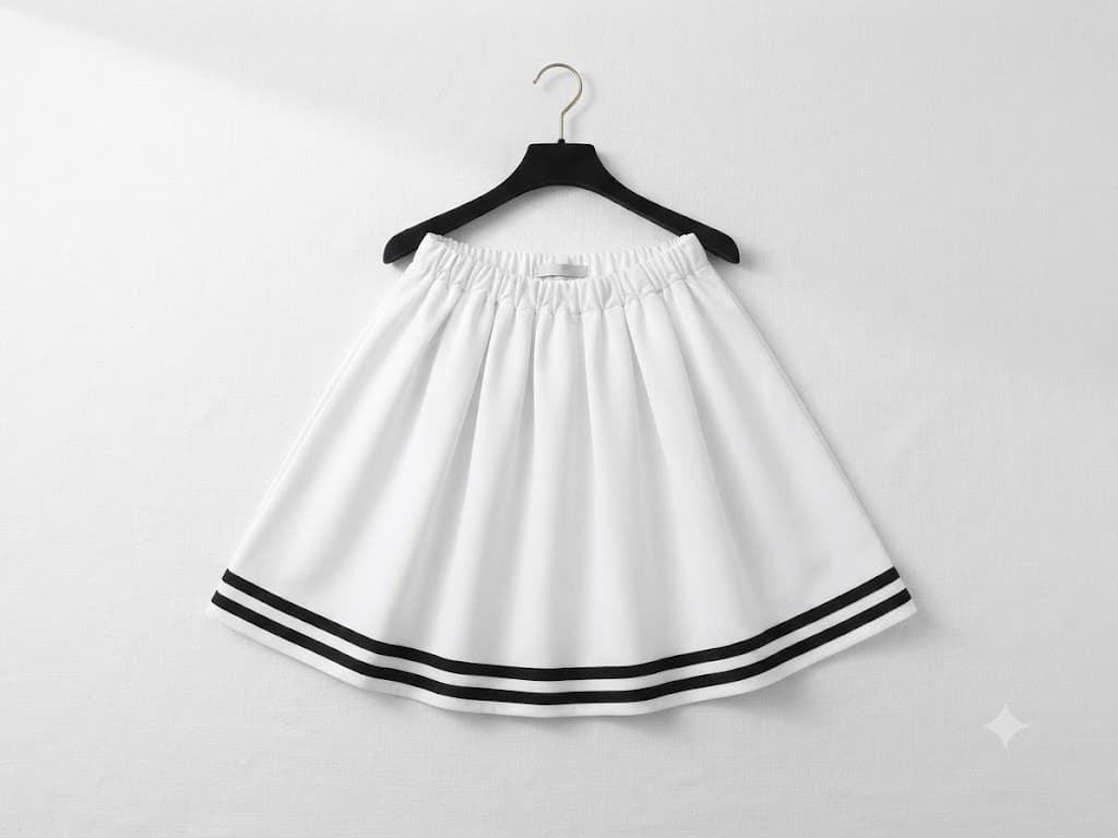 Pre-loved Girls Striped Hem Flared Skirt 6-9 years