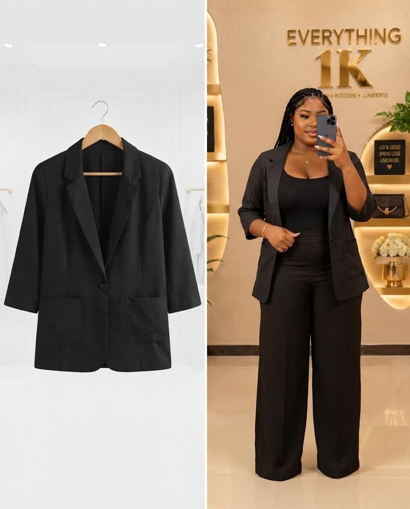 Classic Three-Quarter Sleeve Blazer