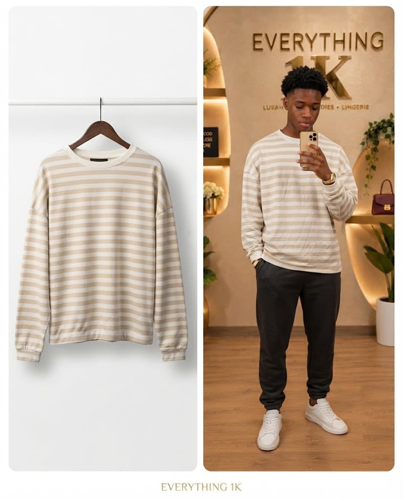 Pre-loved Boys Striped Crewneck Sweatshirt