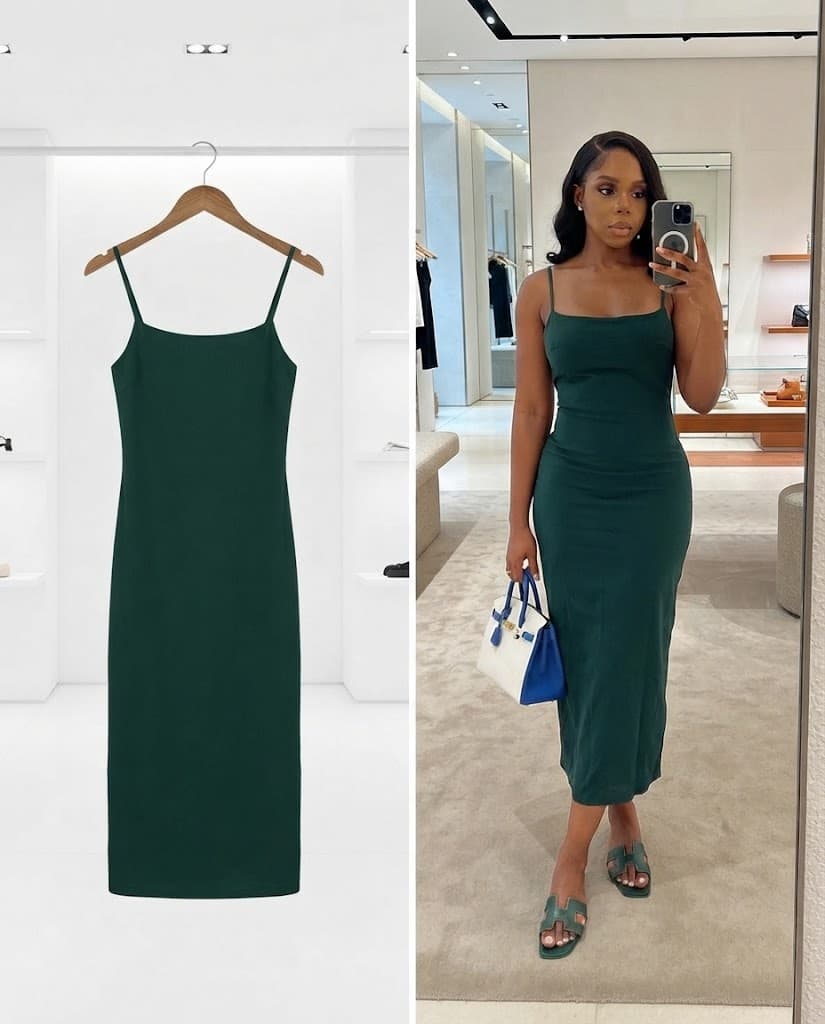 Emerald Green Slip Dress