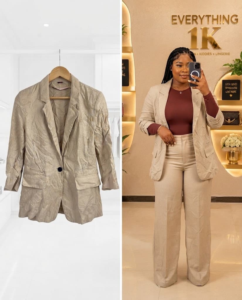 Relaxed-Fit Linen-Blend Blazer