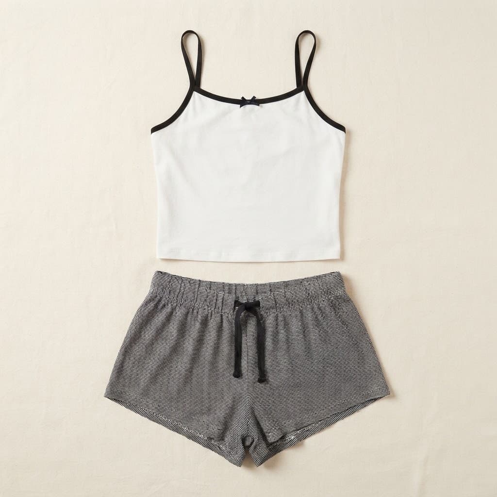 Classic Black and white Short set
