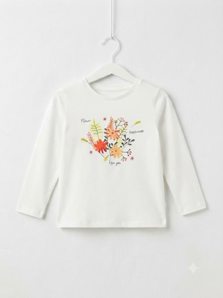 Pre-loved Girls soft Floral Bouquet Long-Sleeve Top 2-4years