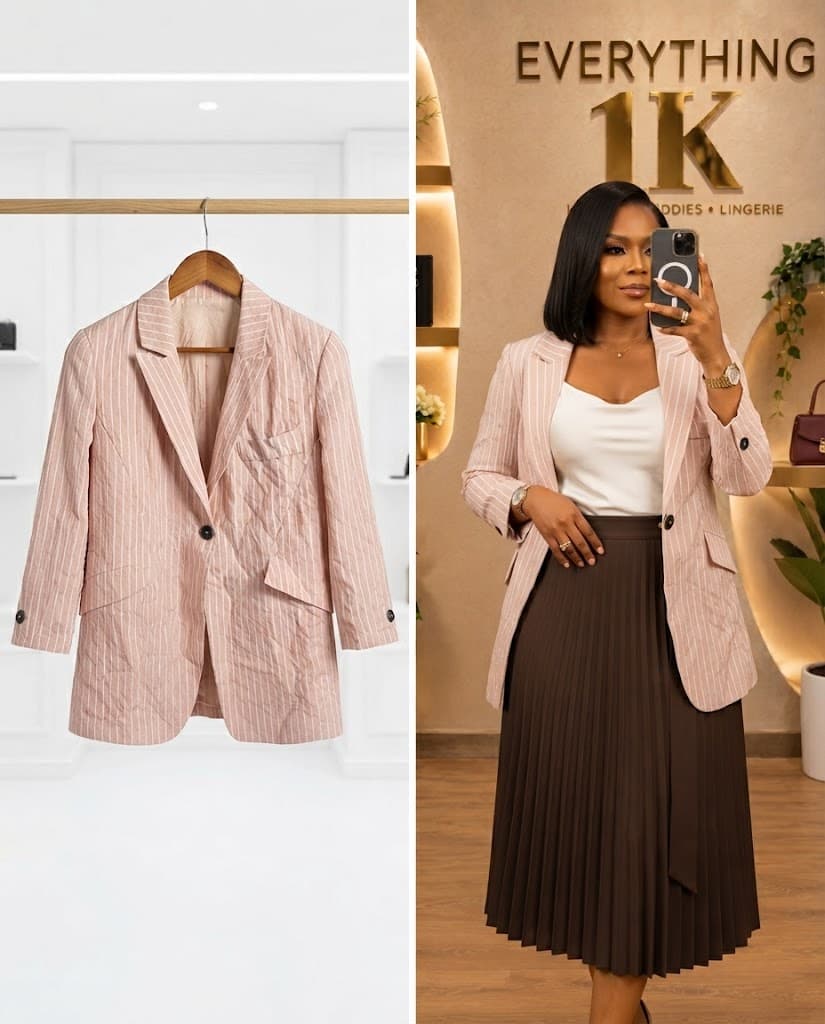 Striped Lightweight Casual Blazer