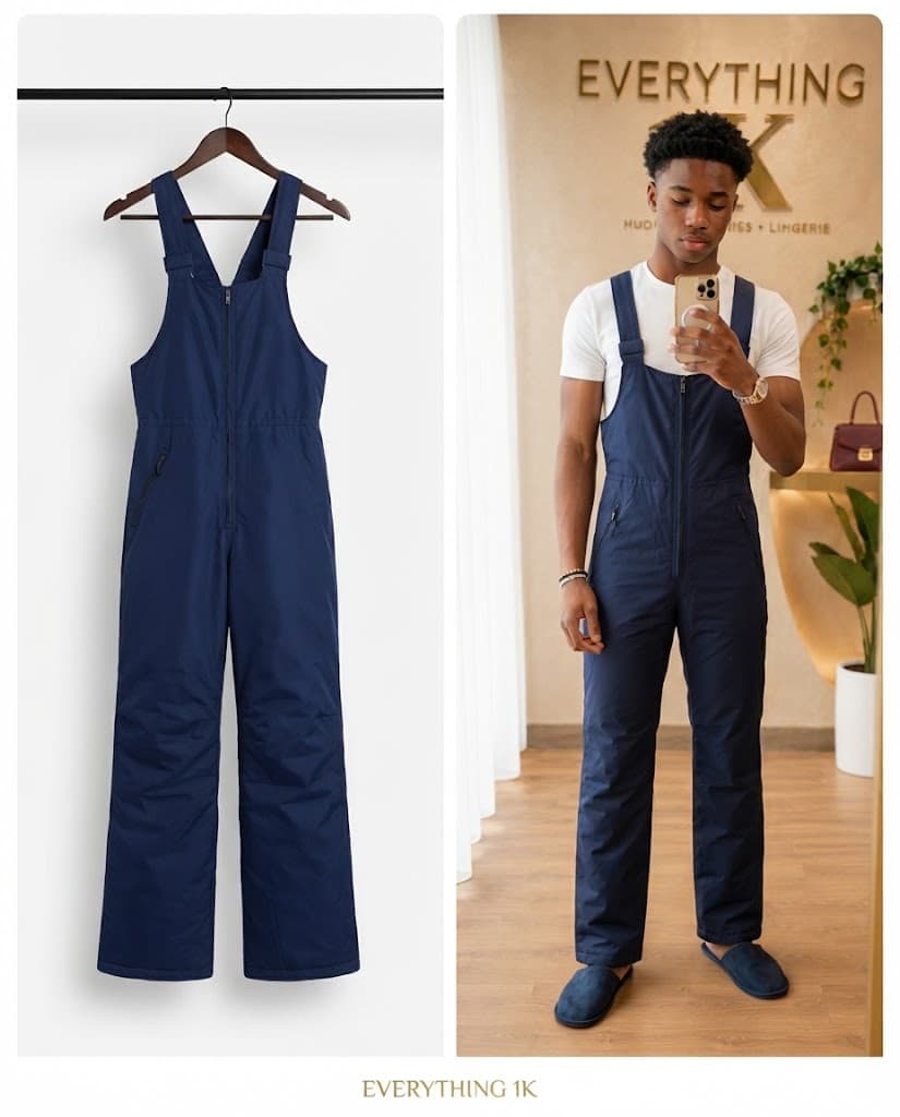 Boys Navy Blue Utility Jumpsuit / Snow Suit