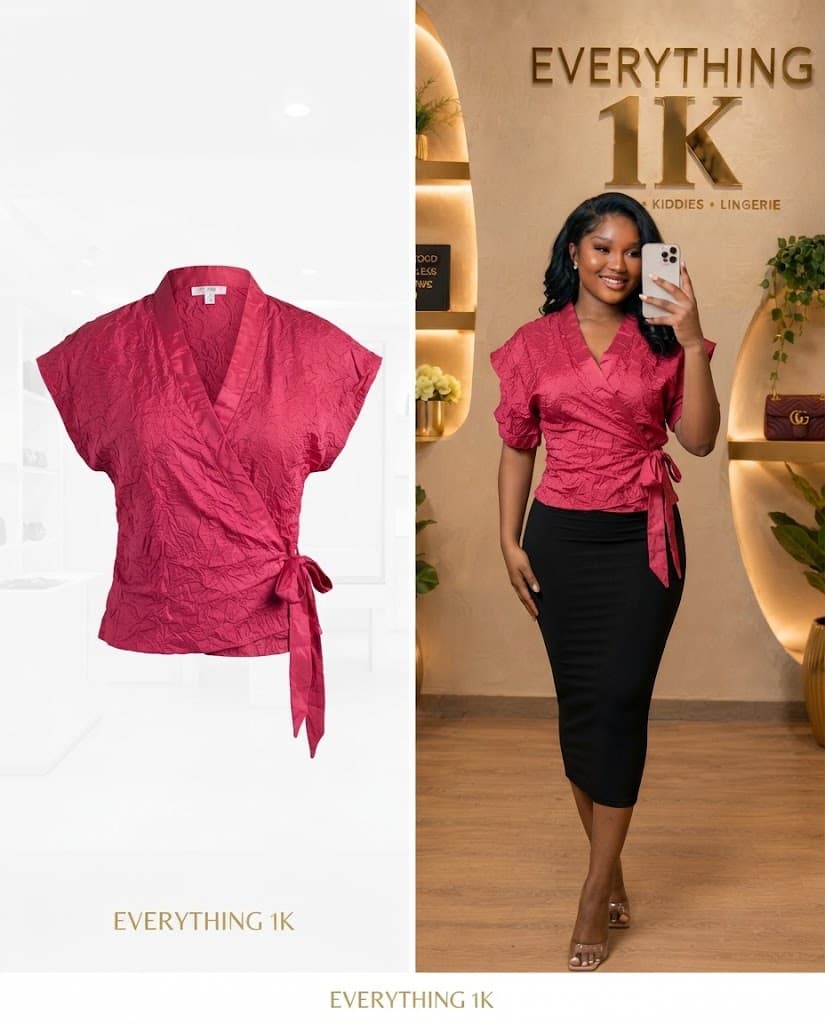 Pink Party Wrap Blouse