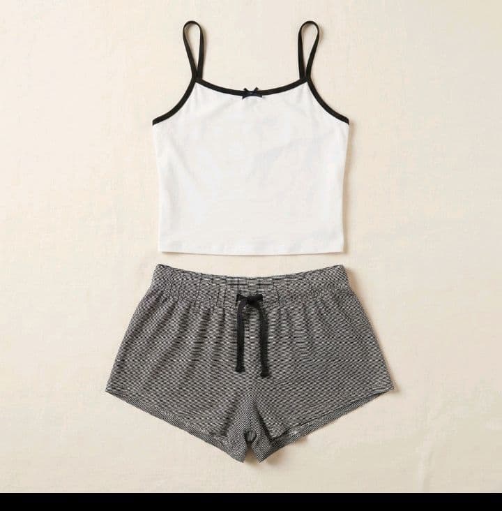 Classic Black and white Short set