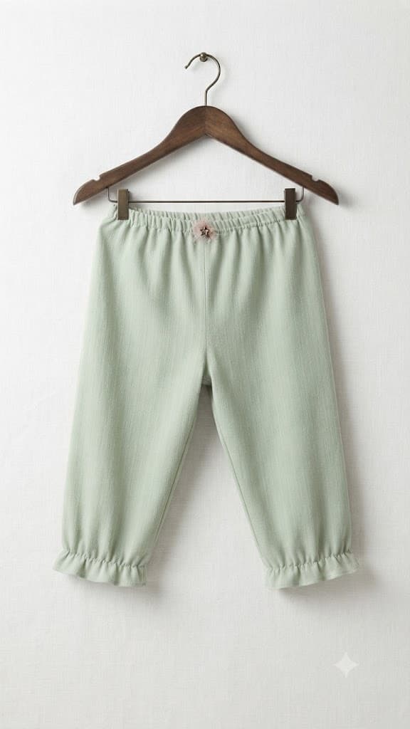Girls Sage Green Ruffle Lounge Pants 10-12 years