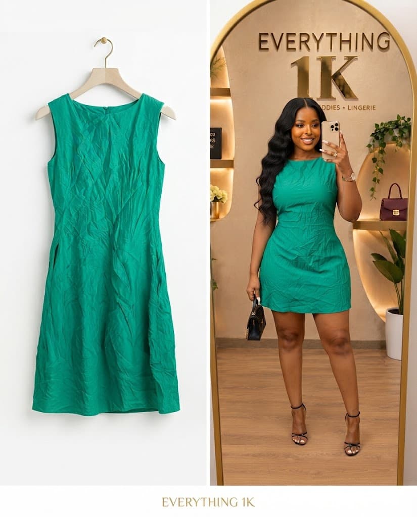 Emerald Green Sleeveless Mini Dress