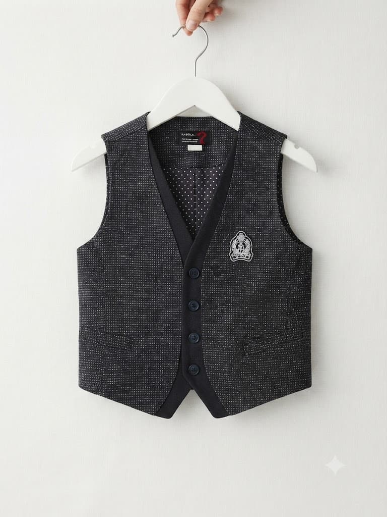 Pre-loved Boys Button-Up Suit Vest 7-10 years
