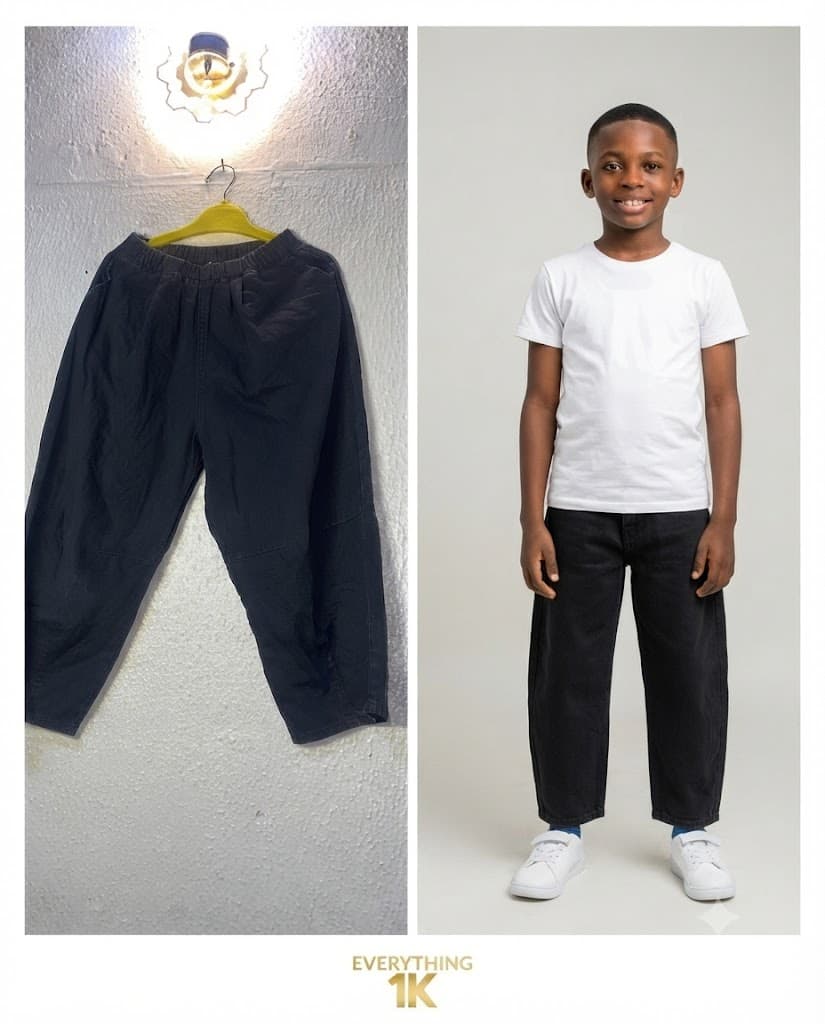 Boys Kids' Dark Casual Denim Trousers (Ages: 3–5 Years)