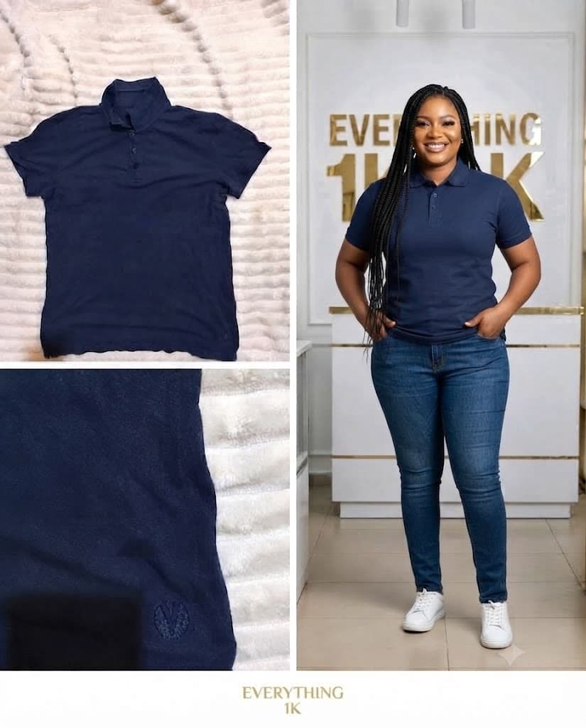 Classic Black Polo with design Shirt