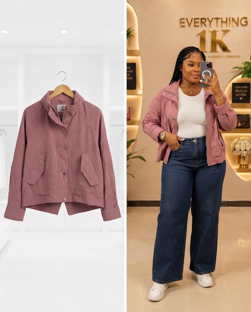 Casual Roll-Sleeve Button Jacket