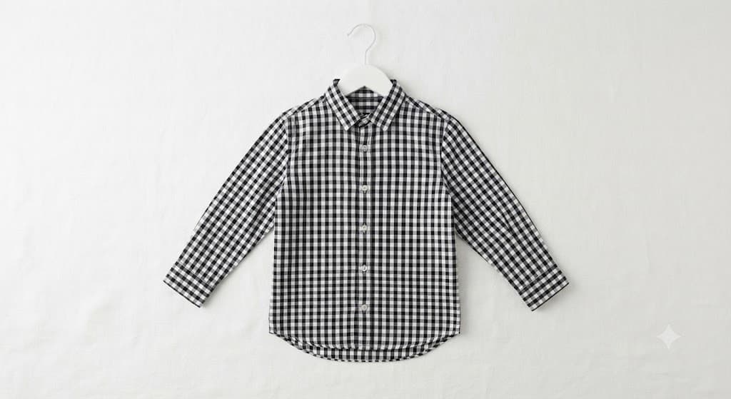 Pre-loved Boys Gingham Button-Down Shirt 2-4 years,
