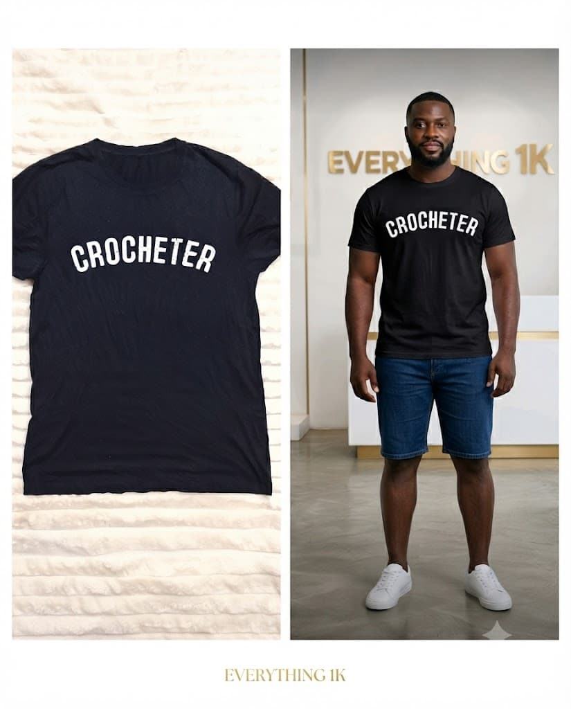 Crocheter" Arch Typography Tee