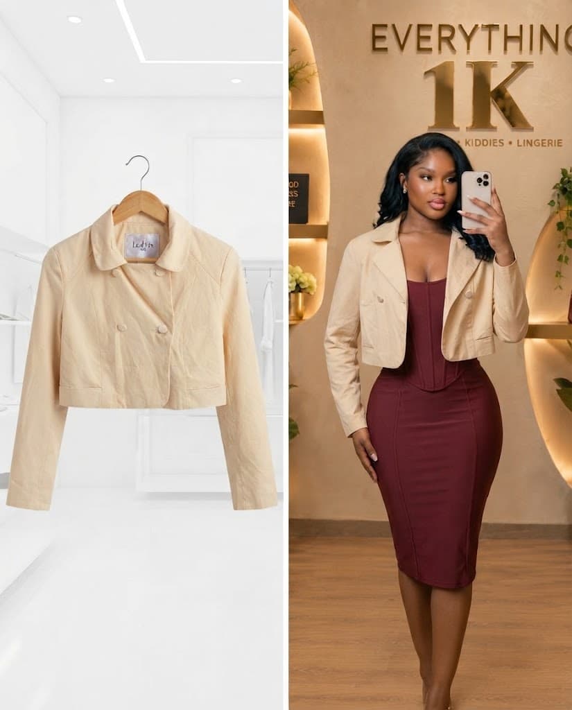 Cropped Double-Breasted Blazer