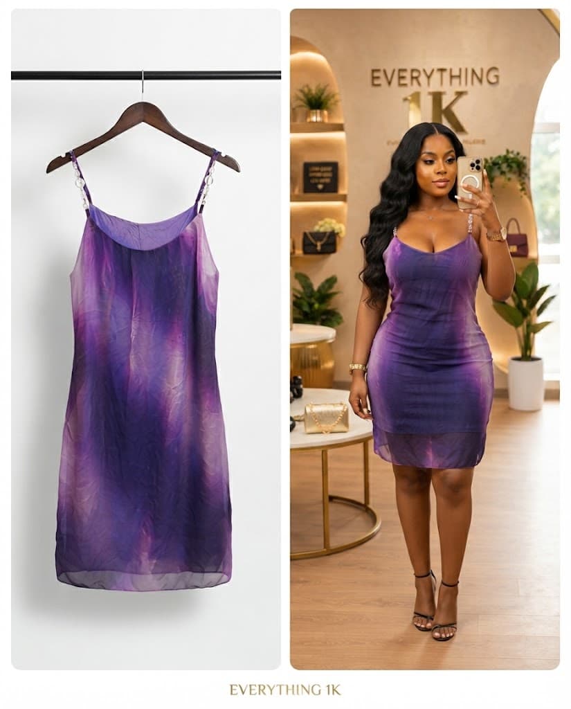Pre-loved Jewel-Strap Sheer Slip Dress