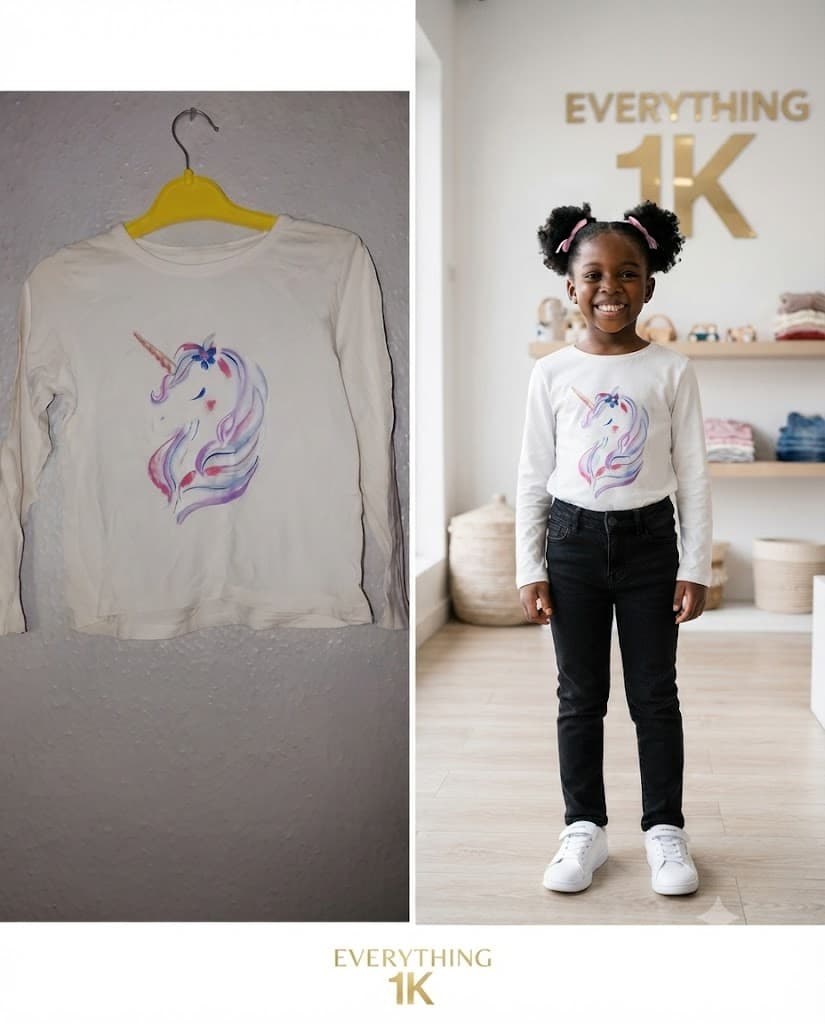 Pre-loved Girls Unicorn Graphics Long-Sleeve Tees