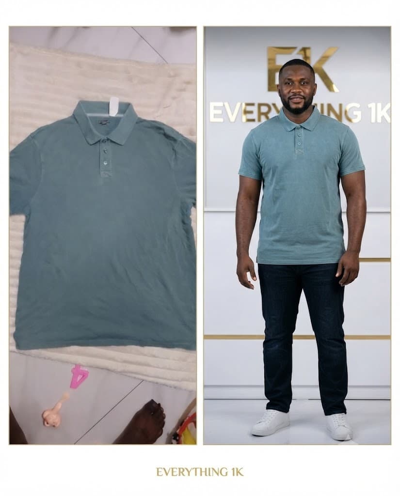 Acid-Wash Casual Polo Shirt