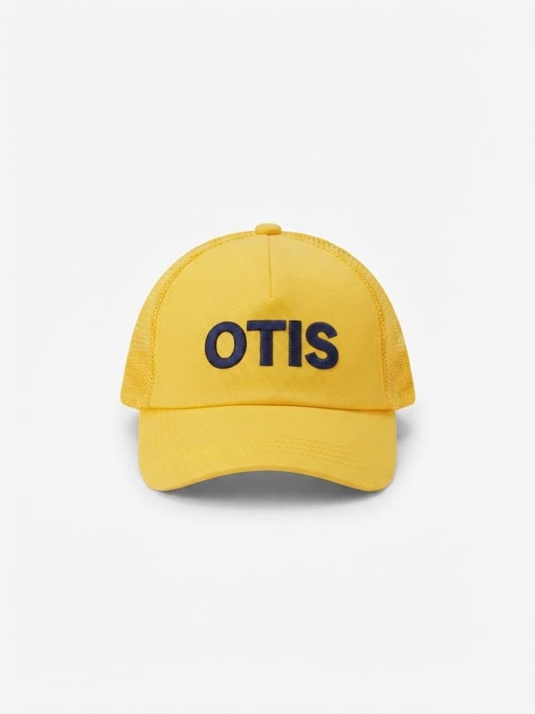 Yellow Mesh Trucker Cap with "Otis" Lettering