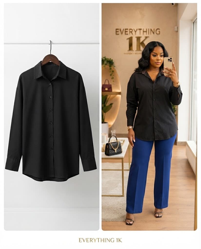 Pre-learned Long-Sleeve Button-Down Shirt