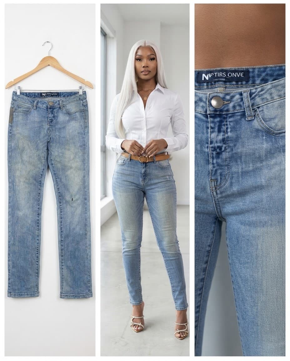 N&P Tirs Onve Branded Light Wash Jeans 30