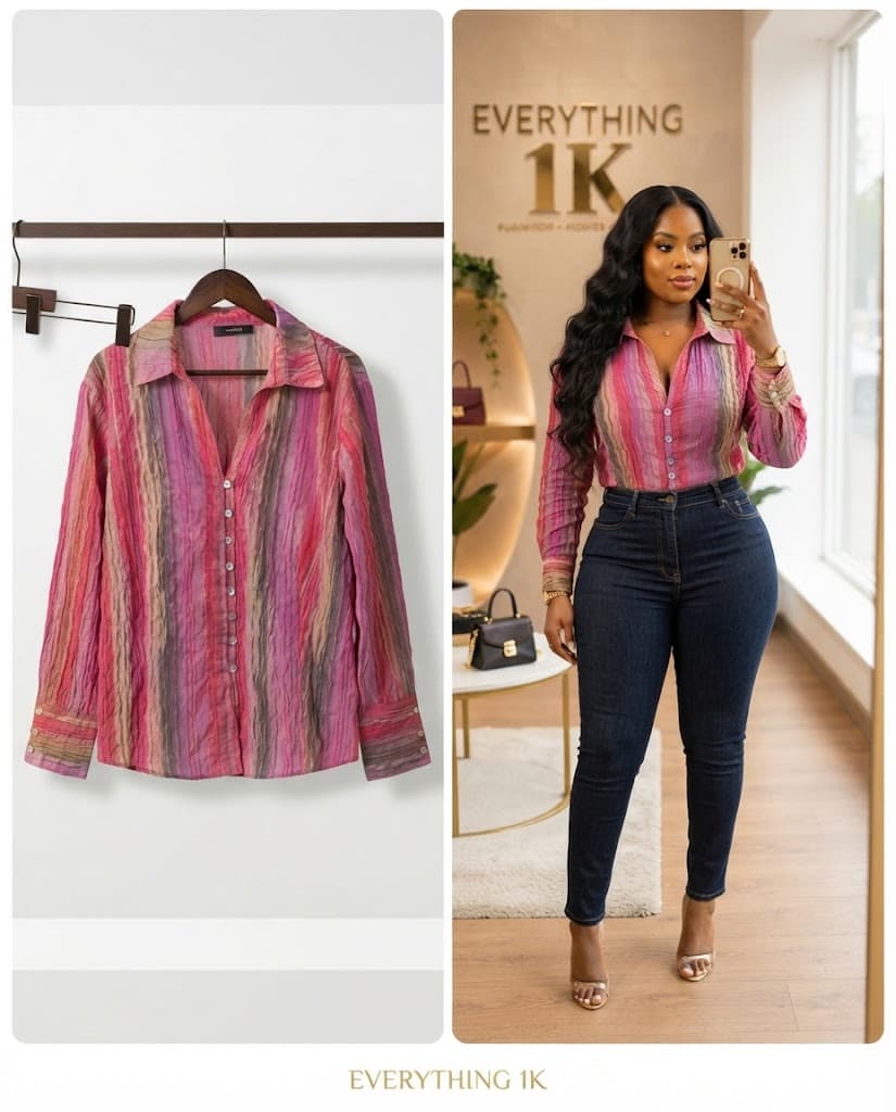 Pre-loved Striped Button-Down Long-Sleeve Shirt
