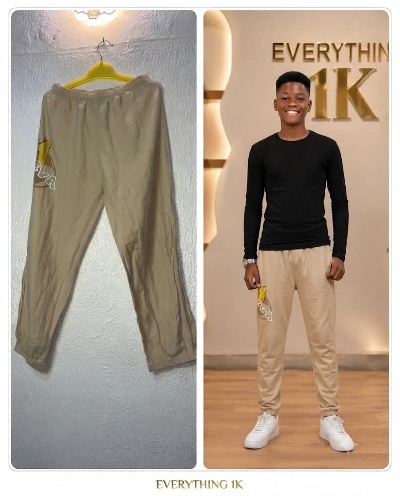 Boys Beige Casual Joggers 12-14 Years