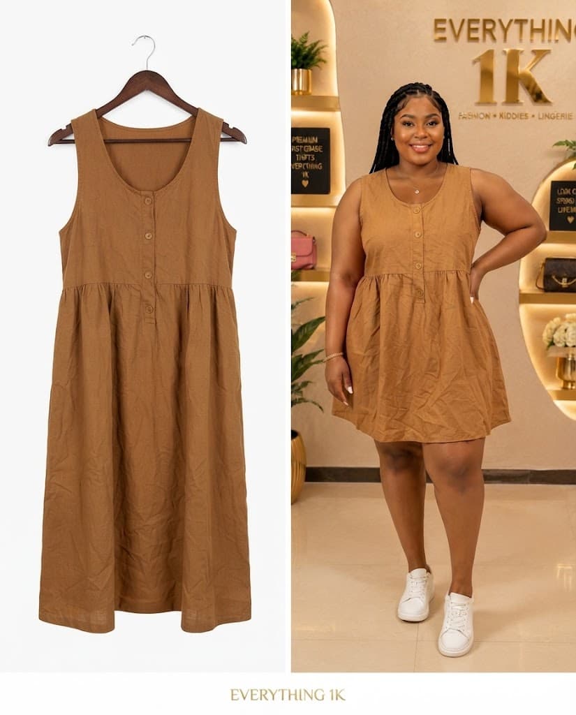 Sleeveless Utility Midi Dress