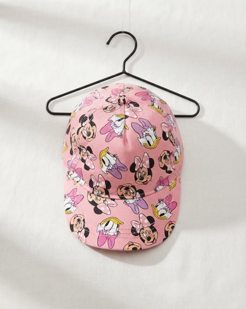 Kids Pink Disney Minnie and Daisy Duck Print Cap