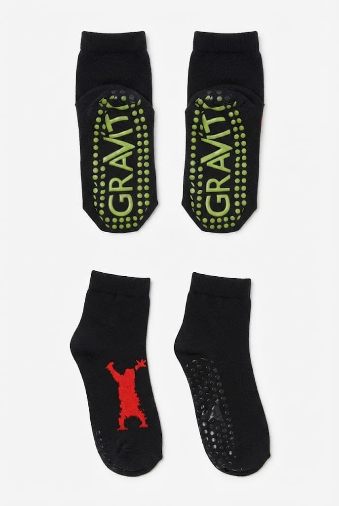 Gravity Grip and Red Bear Graphic Socks (2-Pack)