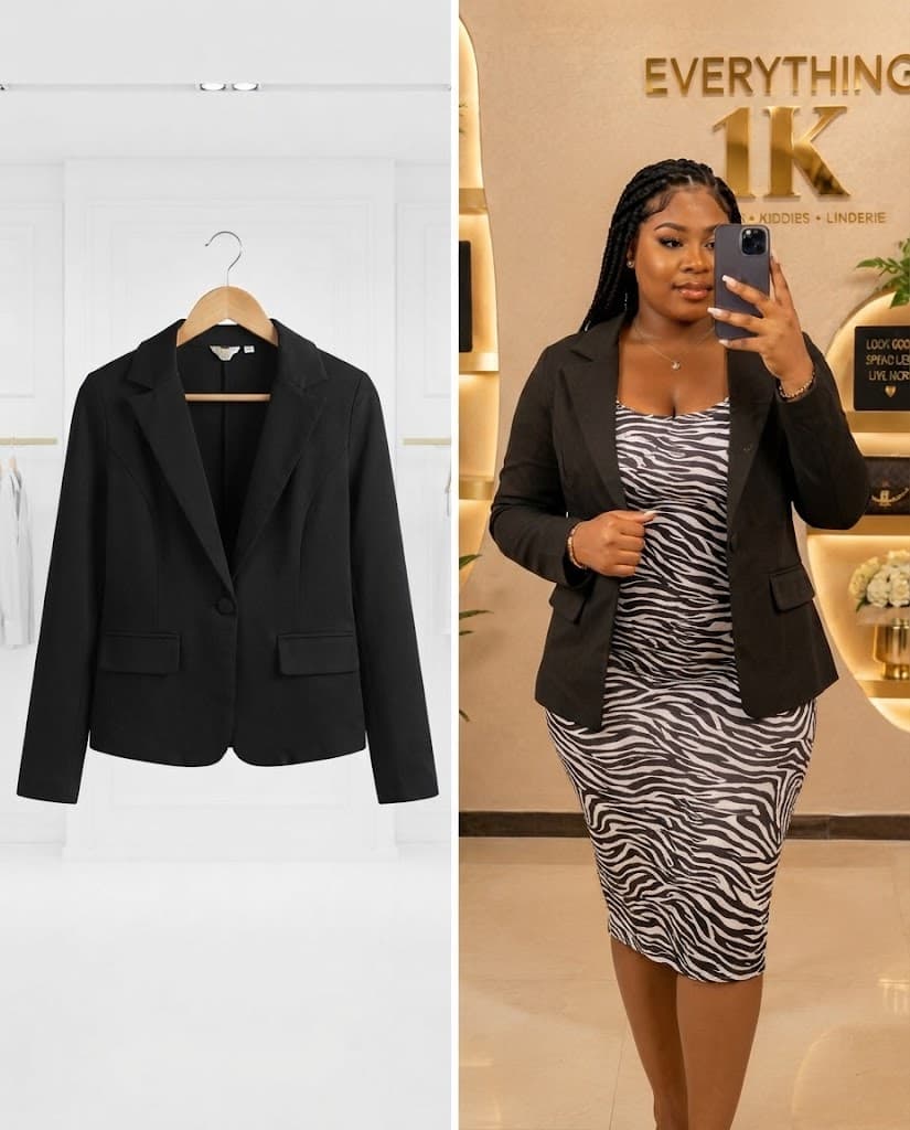 Structured Single-Button Blazer