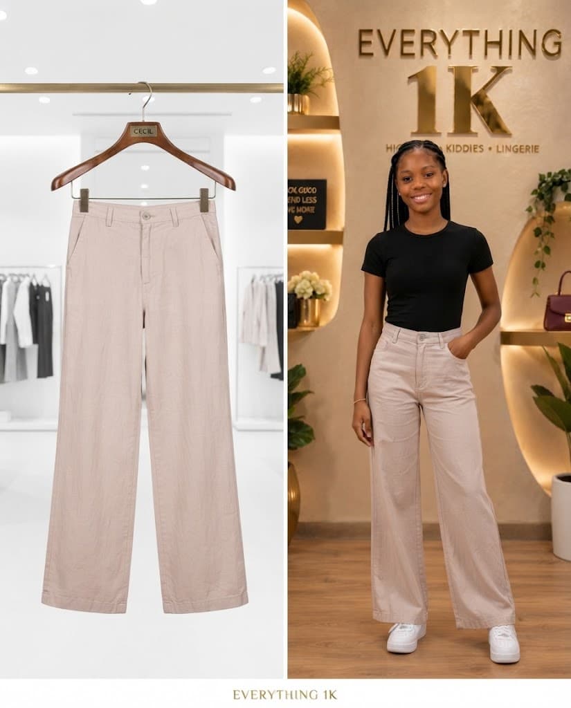 Classic High-Waist Wide-Leg Trouser Collection (Waist 26/27)