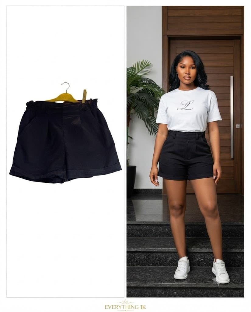 Relaxed Fit High-Waist Shorts