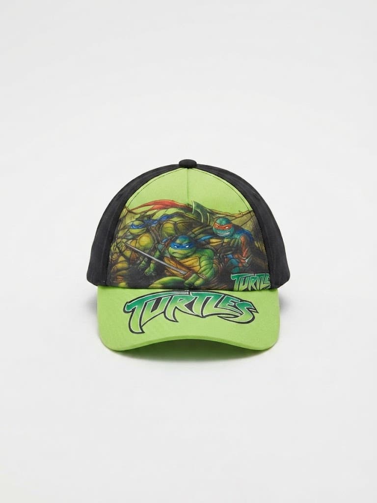 Kids Ninja Turtles Graphic Green and Black Cap