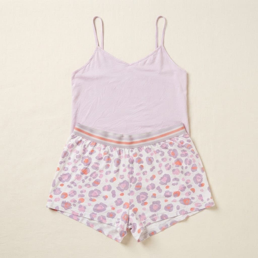 Leopard Print Cami & Short Pajama Set,