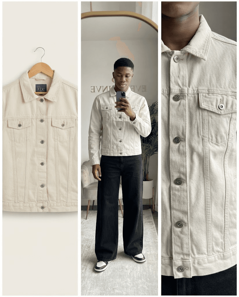 Off-White Utility Denim Jacket (Regular Fit, Size S)