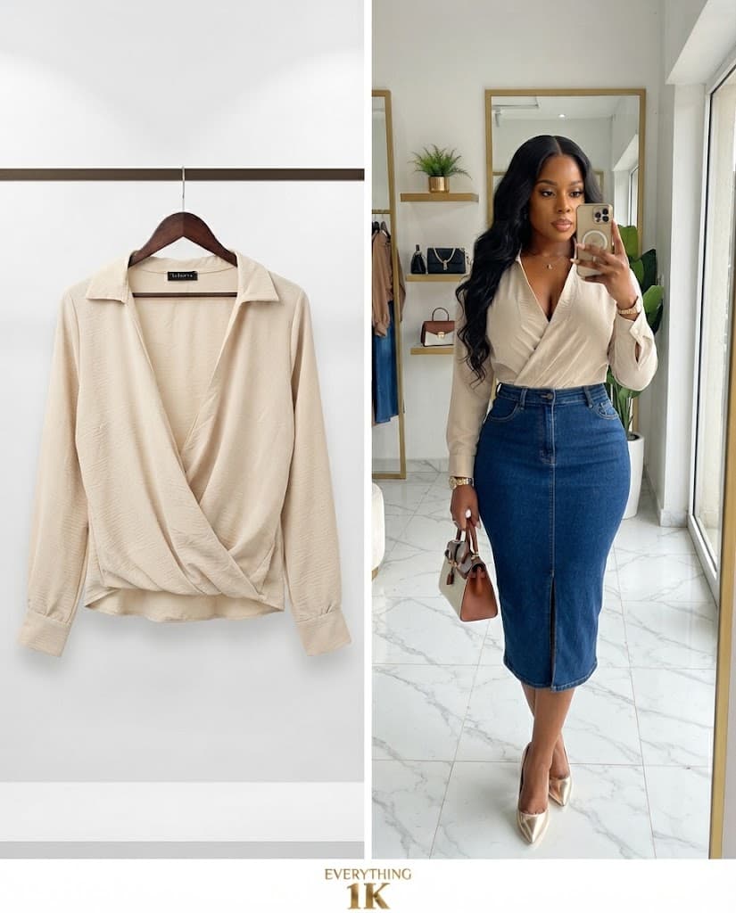 Pre-loved V-Neck Wrap Blouse