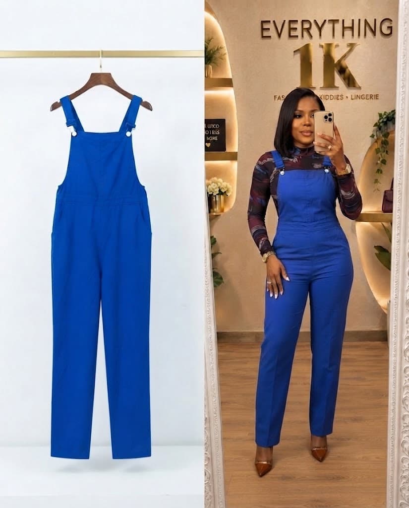 Petite Royal Blue Overalls Jumpsuit